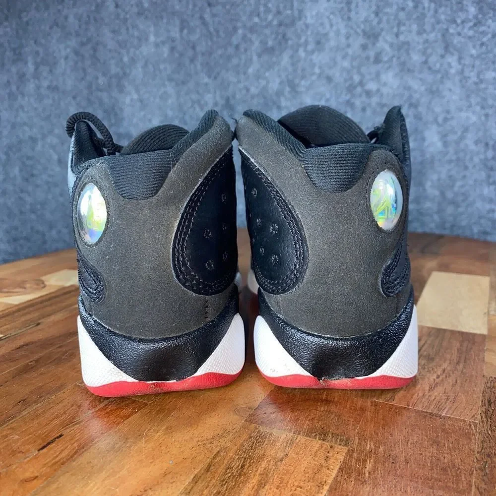 Jordan 13 Retro Playoffs Youth 10.5C Shoes Black Red Athletic Sneakers - Picture 5 of 10